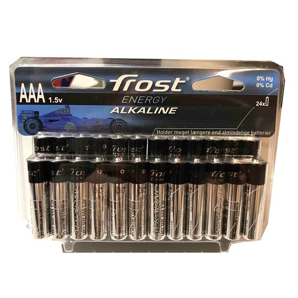 Frost Alkaline batteri Classic AAA 1,5 volt 24 stk #FRO013027  